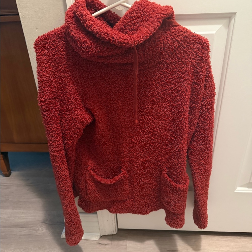 Poof! Women's Red Cowl Neck Sweater